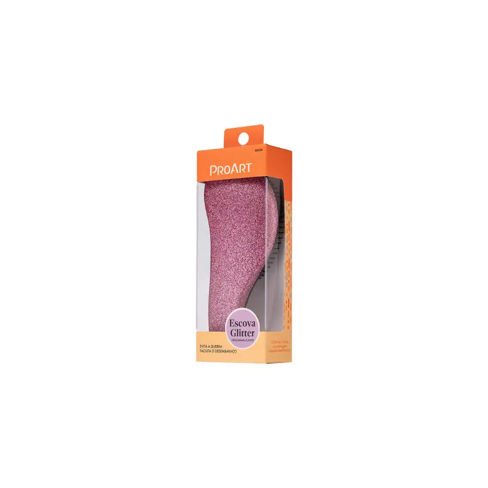 Escova Glitter Desembaraçante ProArt — Rosa