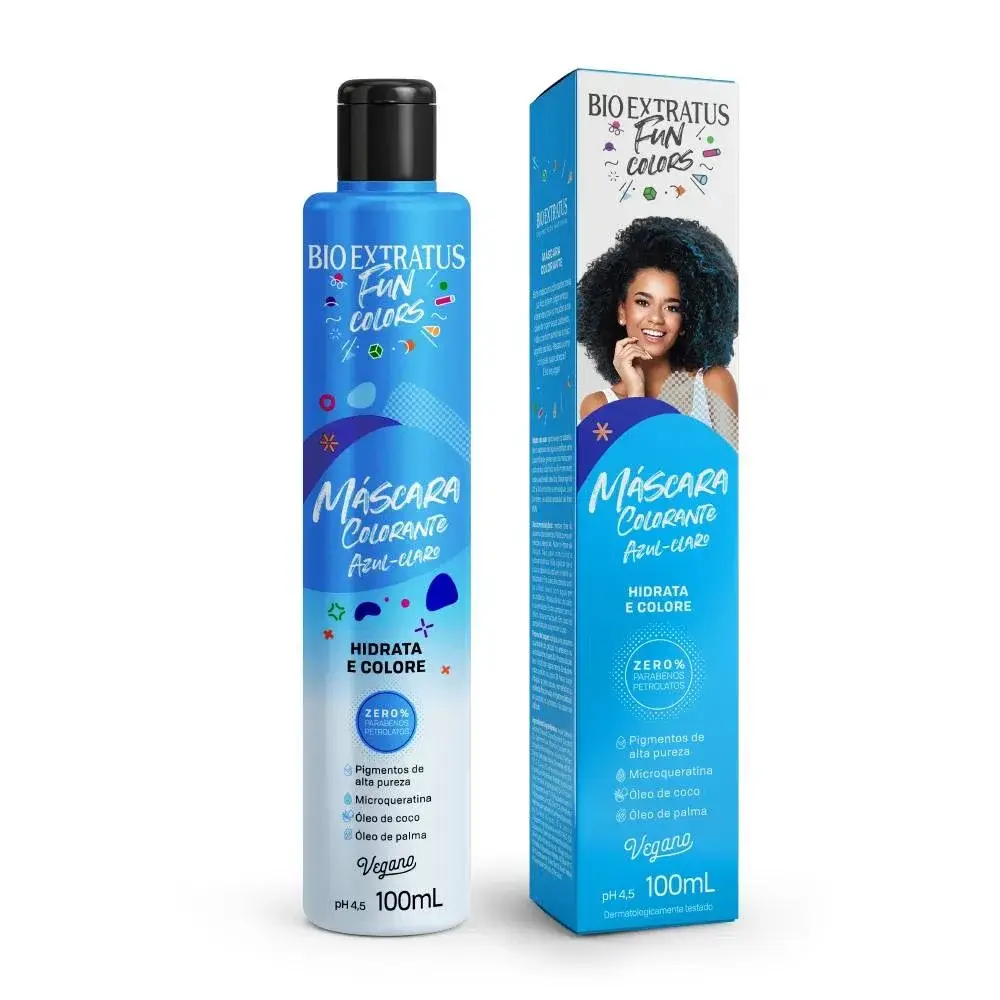 Máscara Bio Extratus Fun Colors Azul Claro 100ml