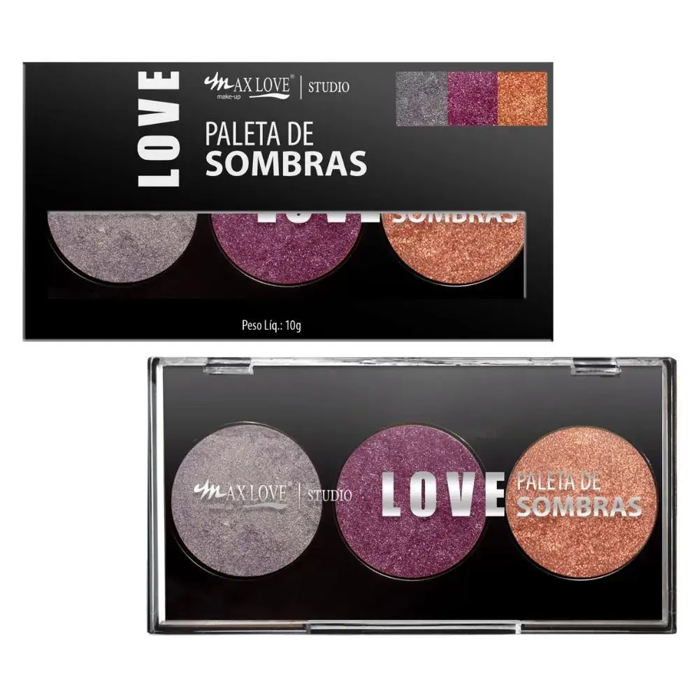 Paleta de Sombras Love Studio — 3 cores