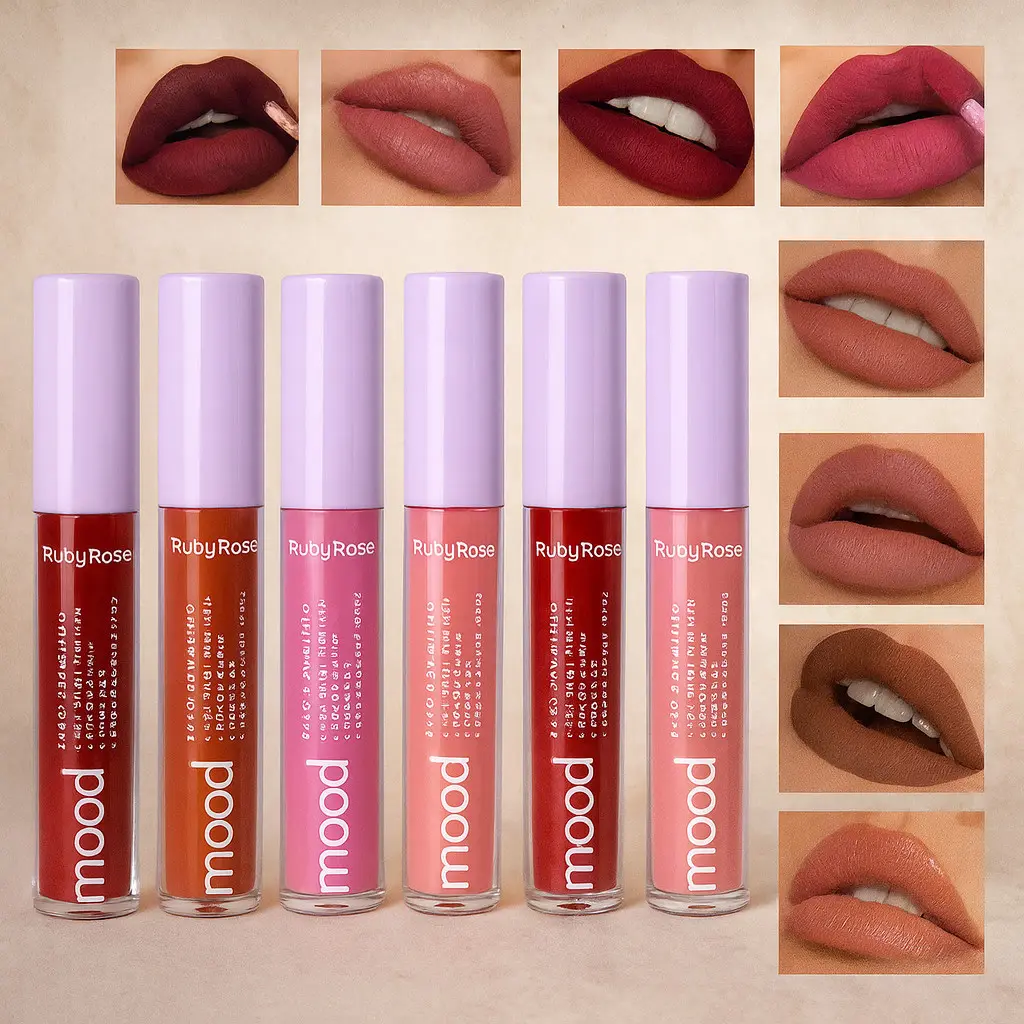 Batom Líquido Ruby Rose Mood — Cores Variadas