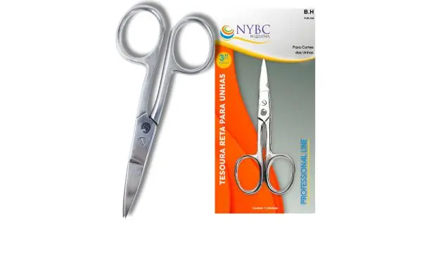 Tesoura reta para unhas NYBC