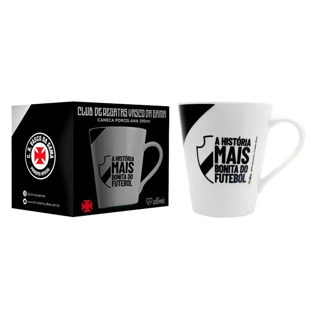 Caneca de Porcelana Allmix — Times Variados, 290ml