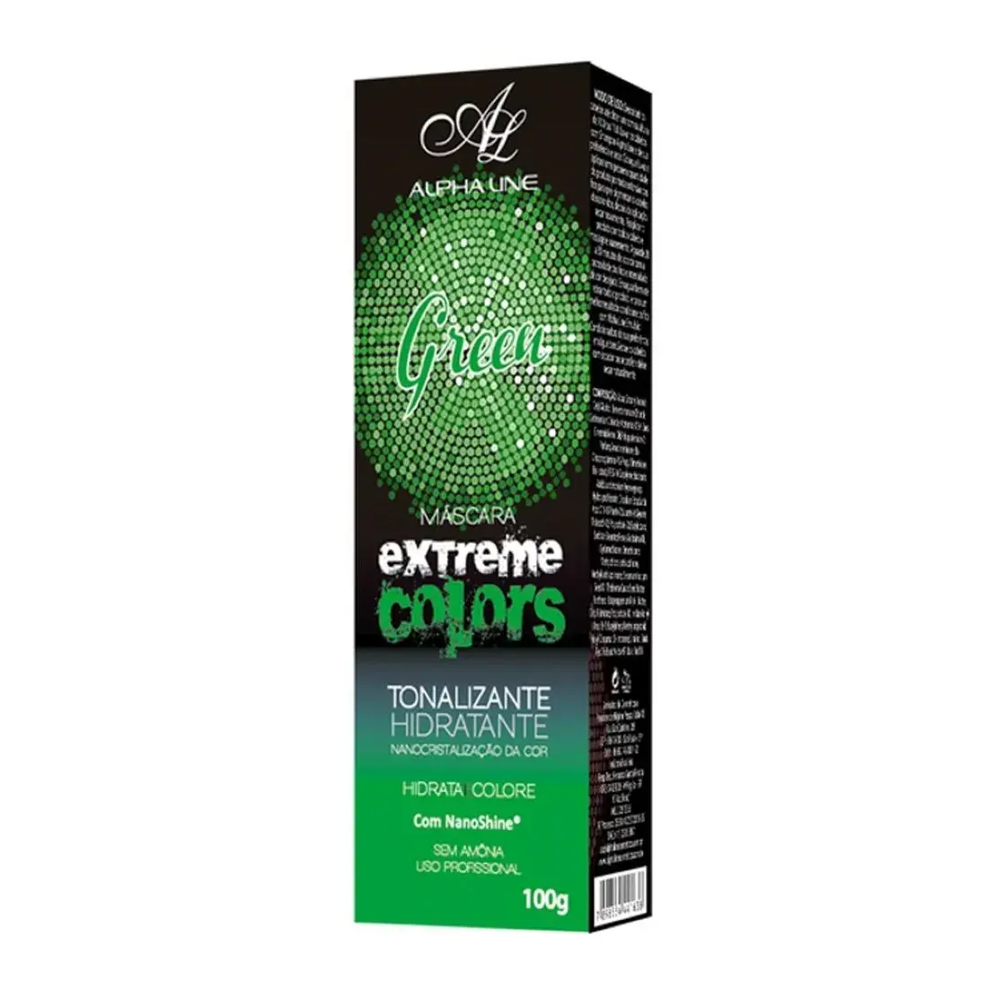 Máscara Tonalizante Alpha Line Extreme Colors Green 100g