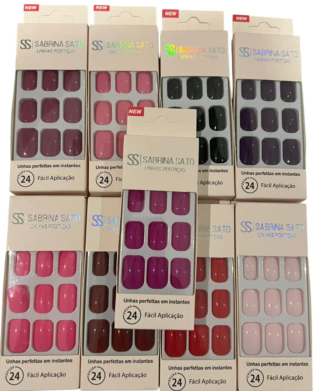 Quadrada Média Autocolante — 24 peças