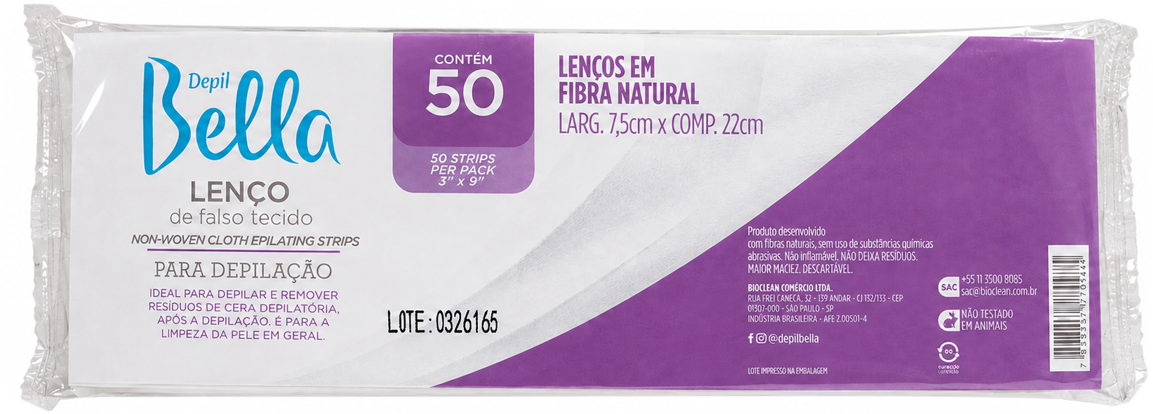 Depil Bella Lenço Falso Tecido — 50 unidades