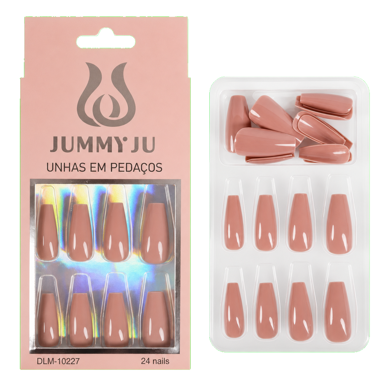 Unhas Postiças Jummy Ju DLM-10227 — 24 peças